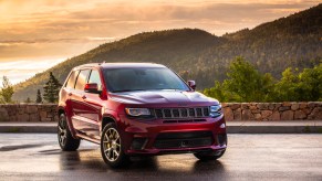 2020 Jeep Grand Cherokee Trackhawk parked near mountains