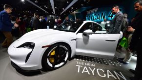 The Porsche Taycan 4S at the 2019 Los Angeles Auto Show