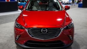 A 2016 Mazda CX-3 on display at the Washington Auto Show in Washington, USA