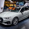 A 2020 Audi A4 on display at an auto show