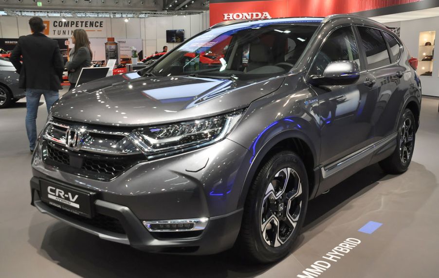 A Honda CR-V is seen during the Vienna Car Show press preview