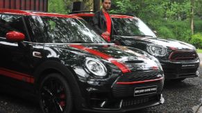 Two MINI Countryman SUVs on display