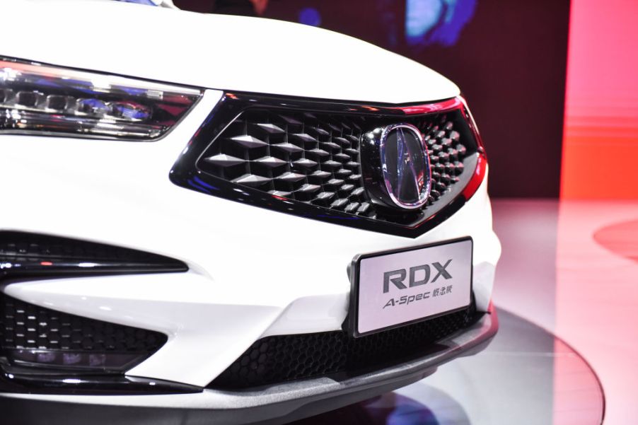 An Acura RDX A-Spec car is on display during the 17th Guangzhou International Automobile Exhibition at China Import and Export Fair Complex