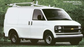 A Chevy Astro van in a parking lot