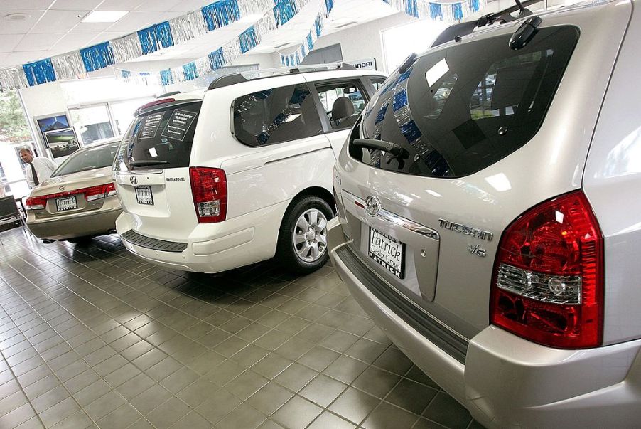 Hyundai cars for sale at a car dealership