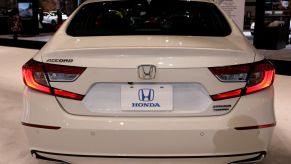 A Honda Accord on display at an auto show