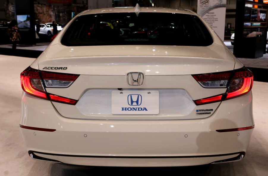 A Honda Accord on display at an auto show