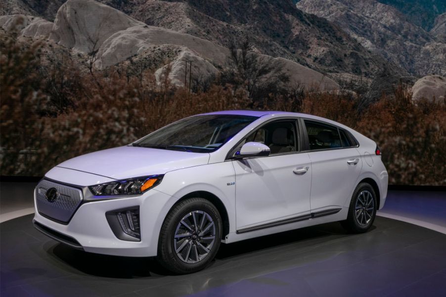 The Hyundai Ioniq is shown at AutoMobility LA on November 21, 2019