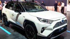 Toyota RAV4 Hybrid compact SUV on display at Brussels Expo