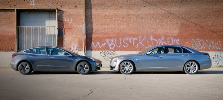 Tesla Model 3 with Autopilot vs Cadillac CT6 with Super Cruise