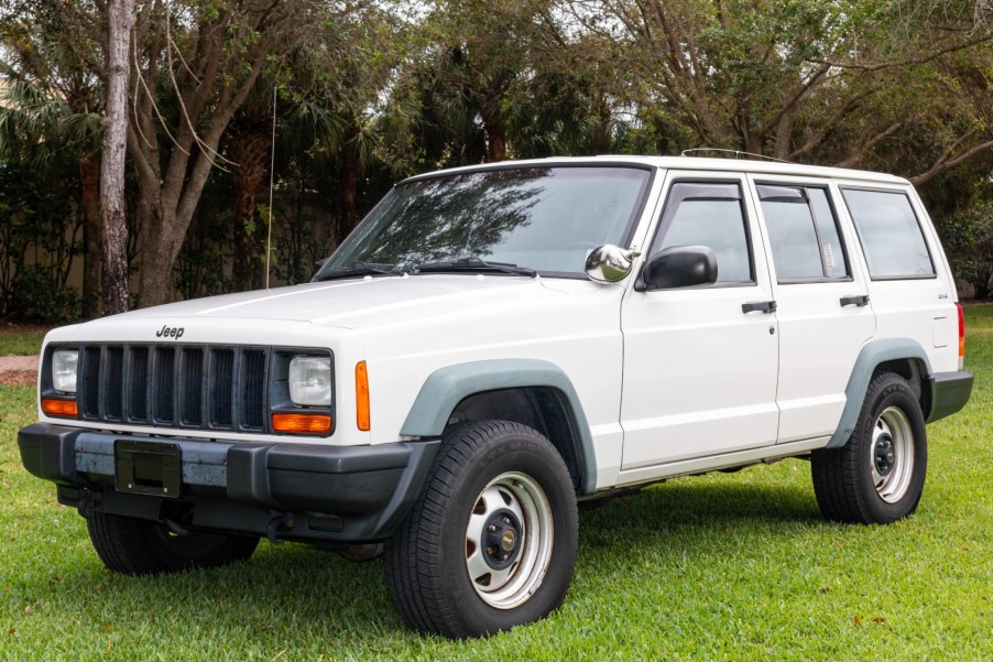 1997 Jeep Cherokee parked in grass