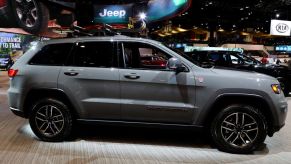 A 2020 Jeep Cherokee on display