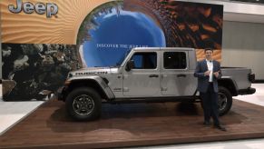 Gladiator Brand Manager Brandon Girmus discusses the 2020 Jeep Gladiator at the 2019 New England International Auto Show Press Preview