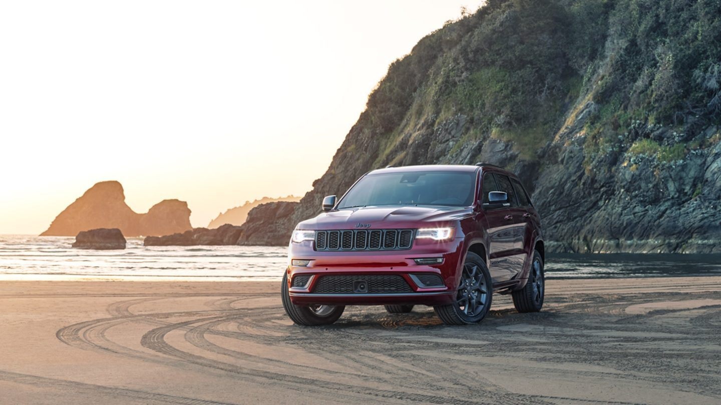 2020 Jeep Grand Cherokee parked near beach