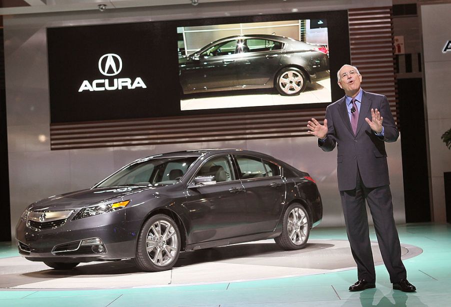 An Acura TL on display at an event