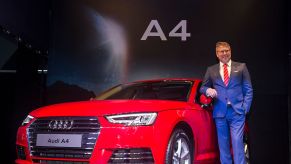 Joe King (Head Audi India), at the launch of Audi A4 2016