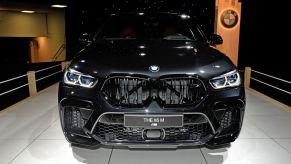 The BMW X6 M on display at the Dream Car exposition, which is part of the Brussels Motor Show