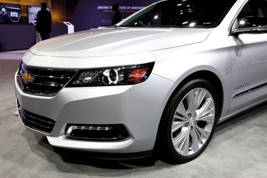 A Chevy Impala on display at an auto show