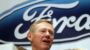 Ford's former CEO talking to the press