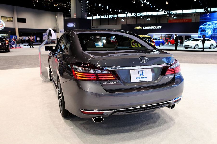 A Honda Accord on display at an auto show