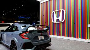 A Honda Civic on display