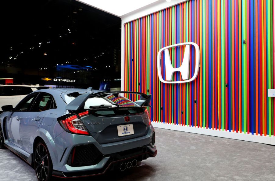 A Honda Civic on display