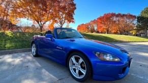 The front right corner of the Honda S2000