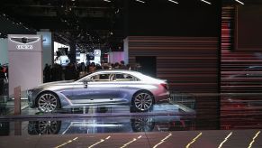 Genesis displays a Vision G Coupe concept at the North American International Auto Show