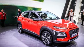 The Hyundai Kona on display at the 2017 Frankfurt Auto Show 'Internationale Automobil Ausstellung' (IAA)