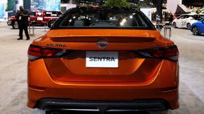 A new Nissan Sentra on display