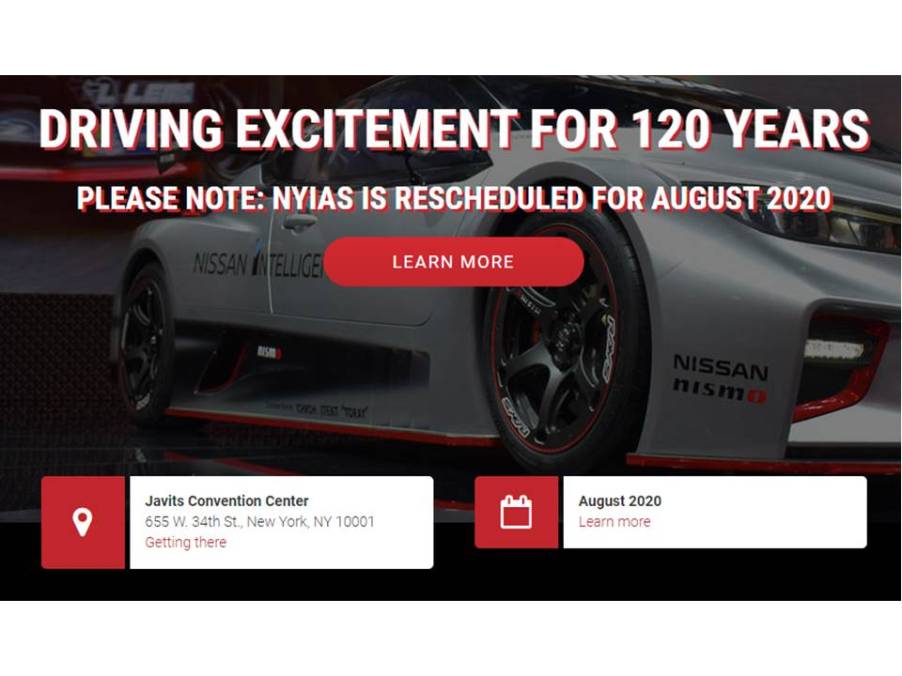 New York International Auto Show Website