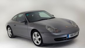 A Porsche 911 from the 996 generation on display