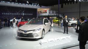 Toyota's new 'Camry' is showed at Guangzhou International Automobile Exhibition 2018 on November 16, 2018 in Guangzhou, China.