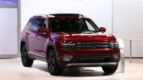 The Volkswagen Atlas on display at an auto show