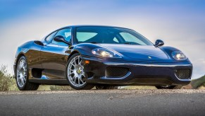 Dark blue 2003 Ferrari 360 Modena coupe