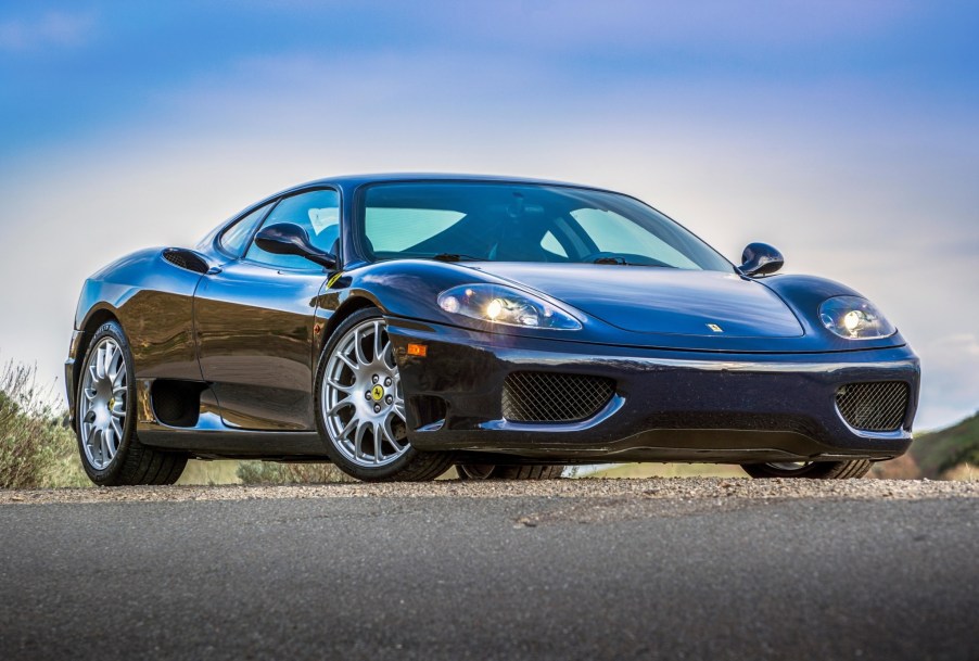 Dark blue 2003 Ferrari 360 Modena coupe