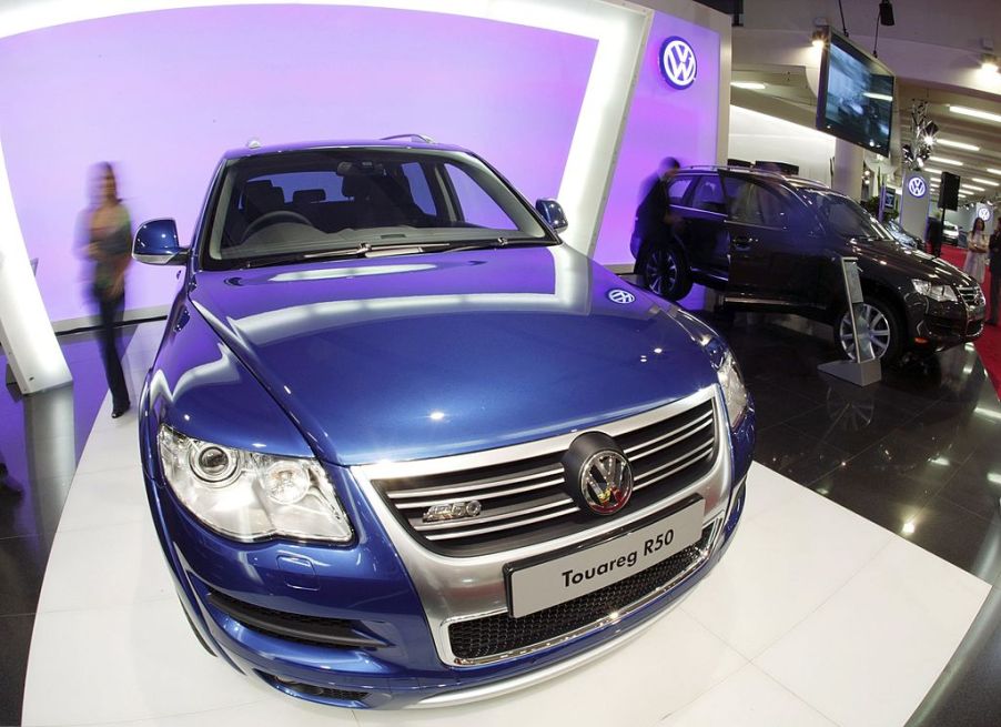 The new Volkswagen Touareg R50 is displayed at the 2007 Australian International Motor Show at the Sydney Convention and Exhibition Centre