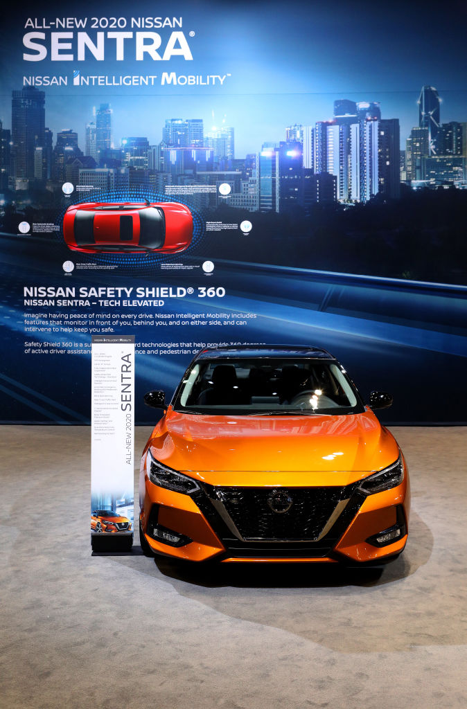 2020 Nissan Sentra is on display at the 112th Annual Chicago Auto Show at McCormick Place