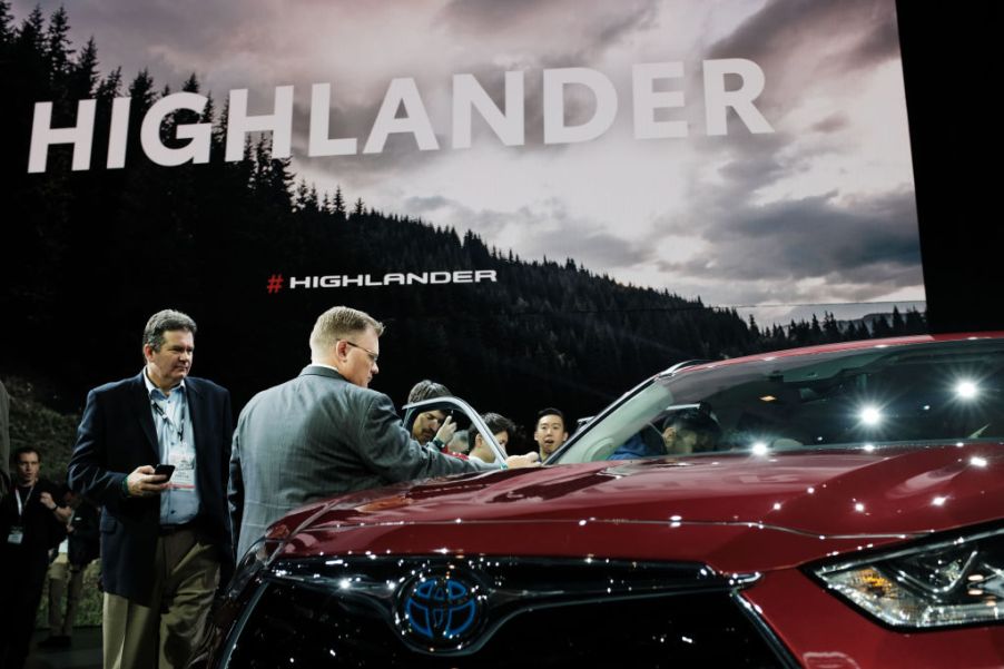 The 2020 Toyota Highlander is displayed at the New York International Auto Show at the Jacob K. Javits Convention Center