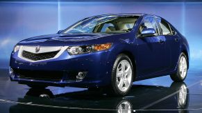 The 2009 Acura TSX is unveiled on March 19, 2008 at the New York International Auto Show