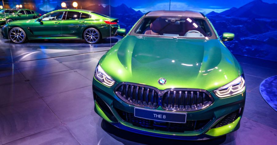 BMW 8 Series M850i xDrive Gran Coupe fastback on display at Brussels Expo