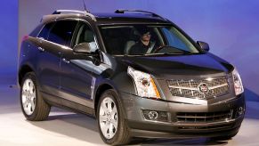 In this handout image provided by General Motors, the 2010 Cadillac SRX is introduced during the press preview for the Detroit International Auto Show