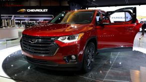 2018 Chevrolet Traverse is on display at the 110th Annual Chicago Auto Show at McCormick Place