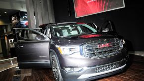 The 2017 GMC Acadia Denali is on display during the Washington Auto Show