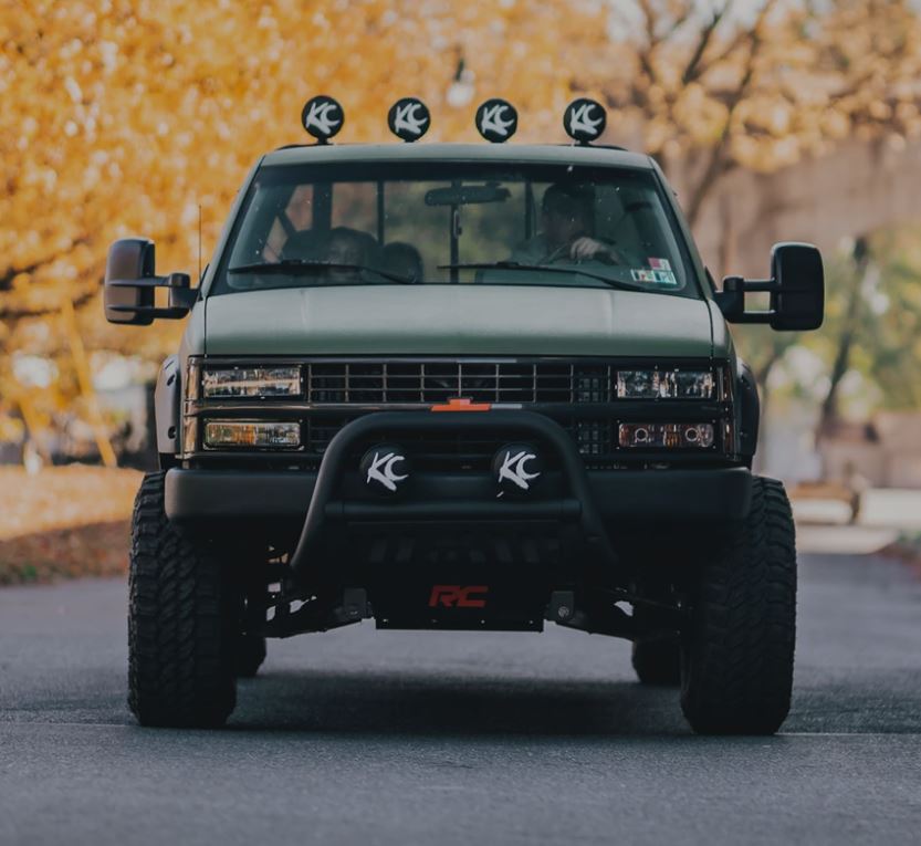 Green and lifted Giveaway Chevy Truck