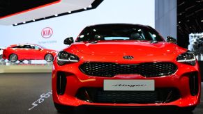 New Kia Stinger during Mondial Paris Motor Show 2018 in Paris, France