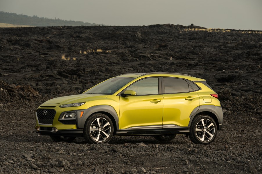 Electric green Hyundai Kona