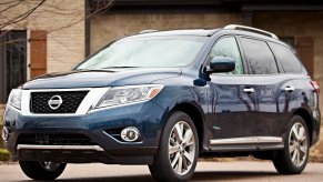 Nissan Pathfinder parked on street