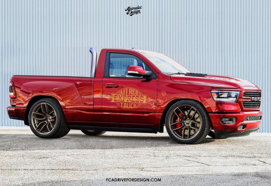 Ram Pickup single cab short bed rendering | Abimelec Design