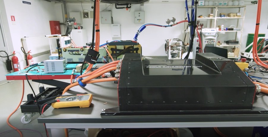 Rimac's electric car battery test equipment